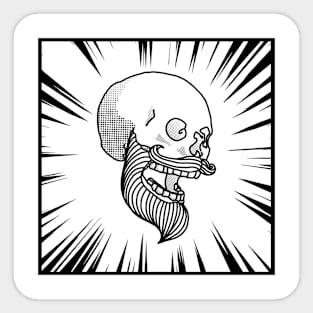 Hipster Skull Sticker